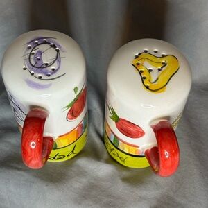 Kitchen Prep 201 Ceramic Salad Salt and Pepper Shakers with Stoppers